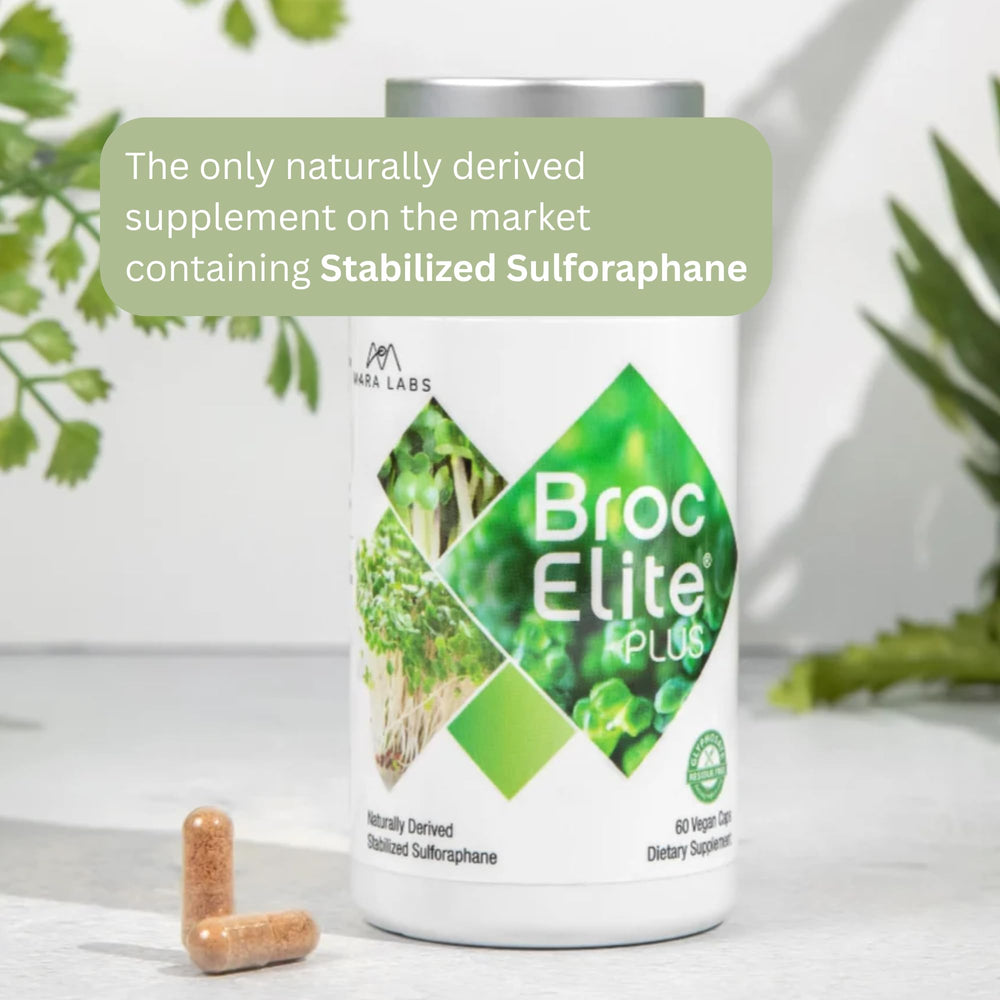 Lifestyle shot with bottle and capsules