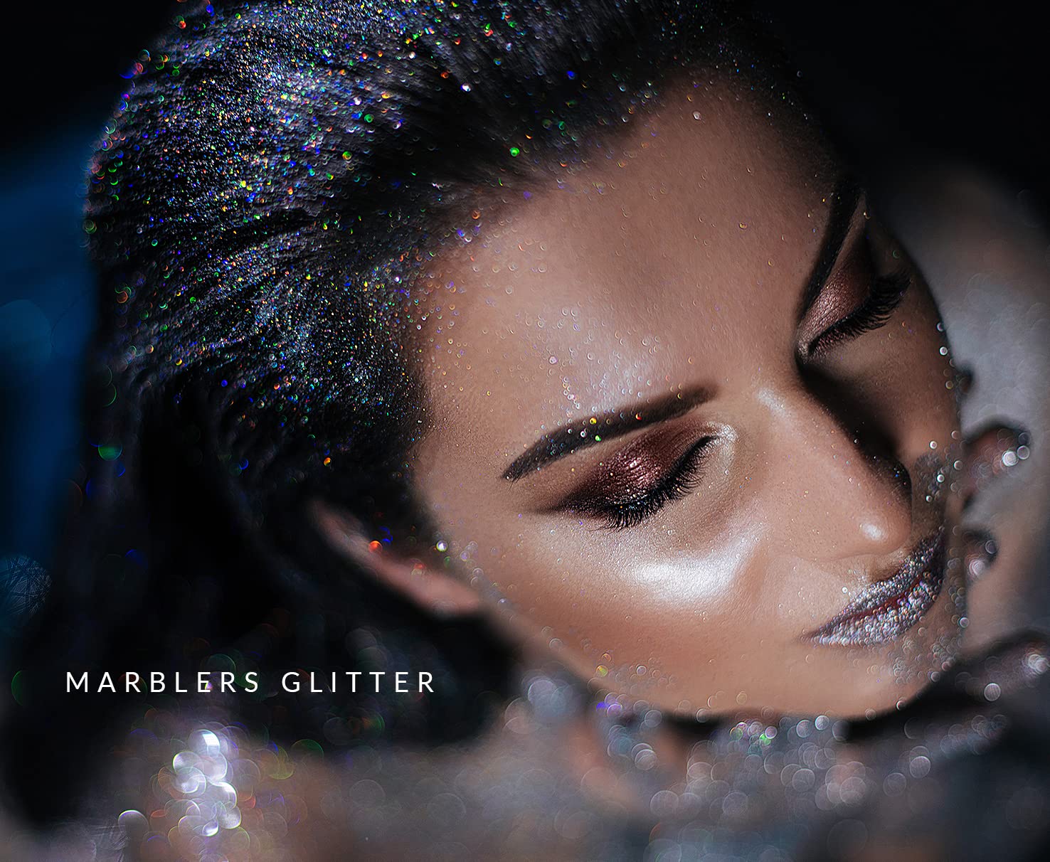 Compact MARBLERS packaging keeps glitter portable and spill-free on the go.
