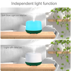 Cool mist emanating from diffuser in a living room