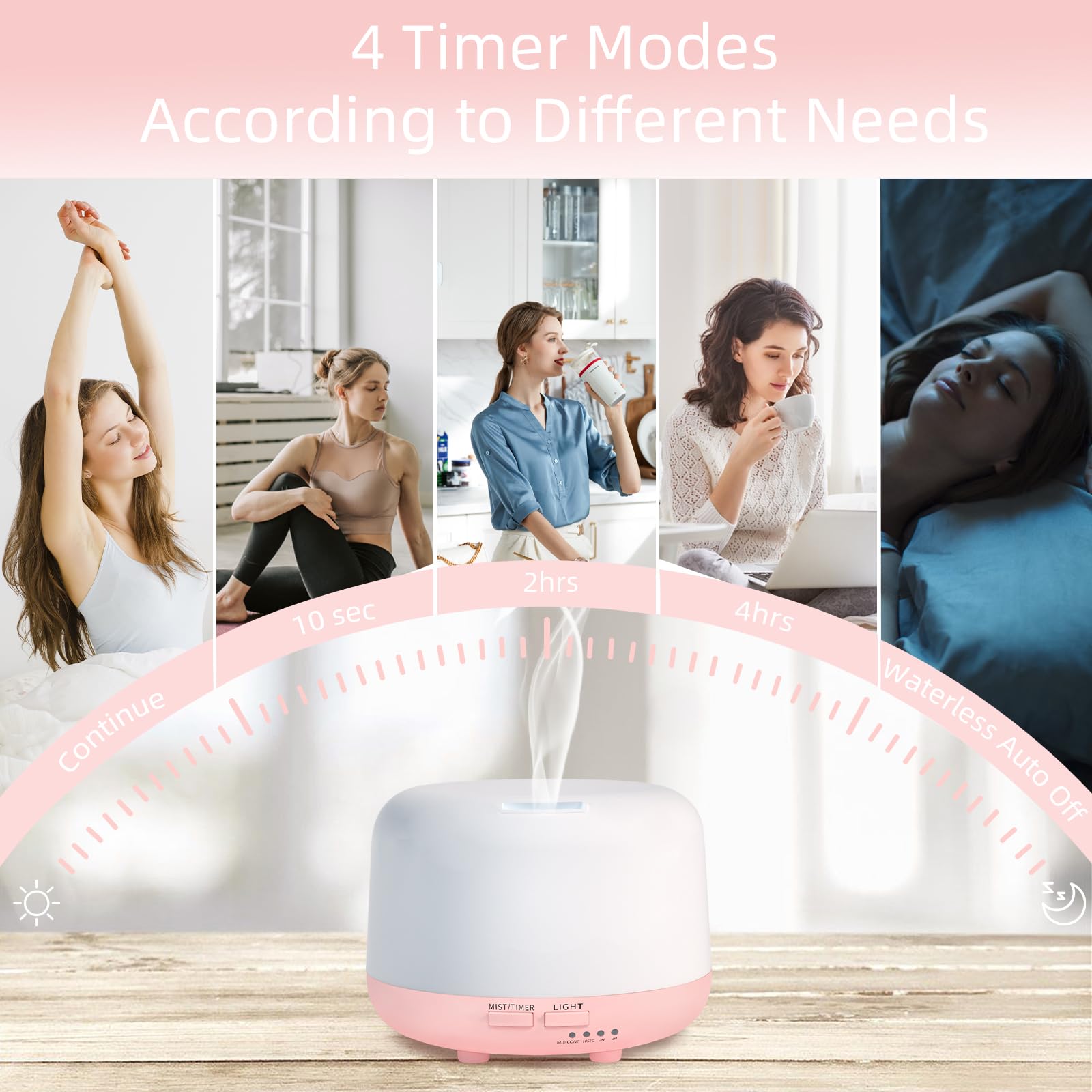 Diffuser on a bedside table in a bedroom