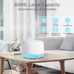 Compact 300ml essential oil diffuser close-up