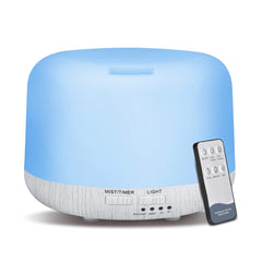 Marchred 300ML Aromatherapy Diffuser with remote in white wood grain