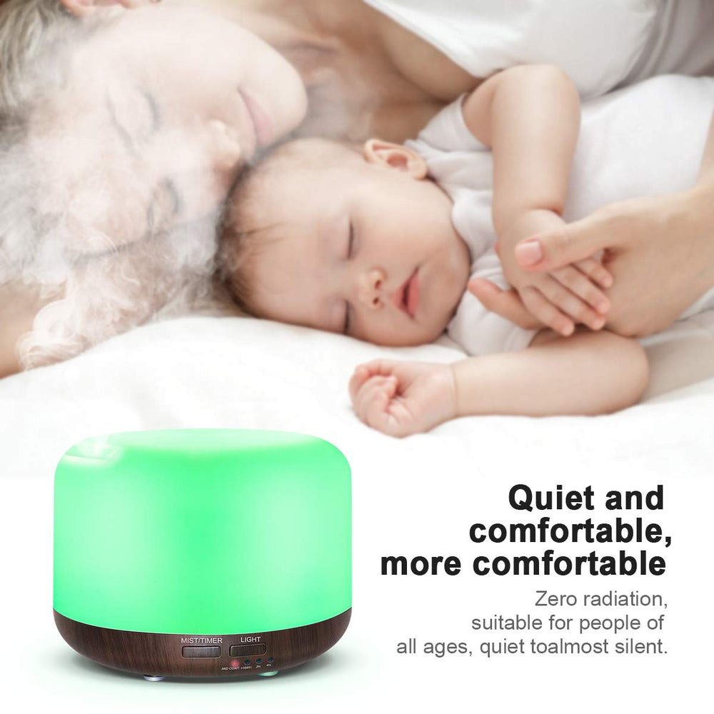 Diffuser with seven LED color-changing lights