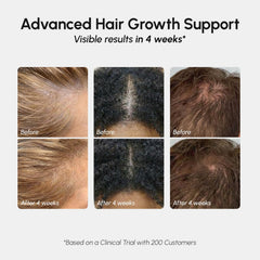 MAREE Hair Growth Spray finished look on styled hair with healthy shine