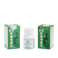 Bottle of Margarite Pearl Powder for Acne with herbal pills – image 1