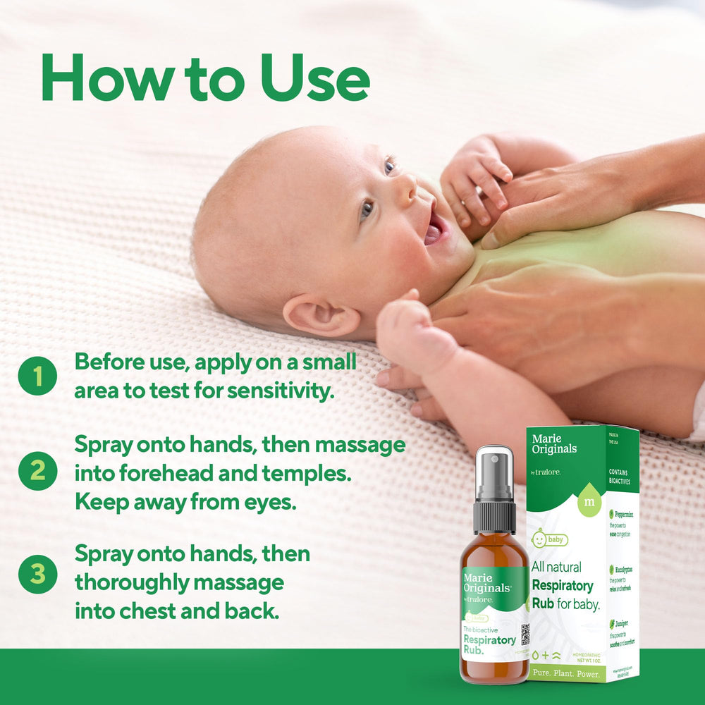 1oz bottle packaging of Marie Originals chest rub