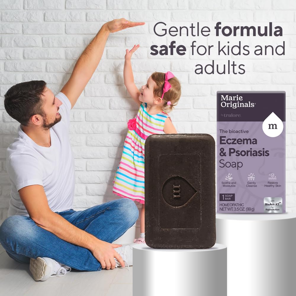 Marie Originals eczema face soap bar plain bar promotes clean, fragrance-free cleansing for sensitive skin.