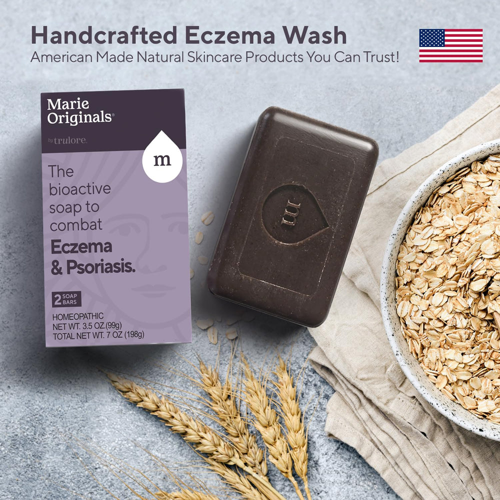Marie Originals Eczema Face Soap Daily Routine image suggests simple, gentle cleansing