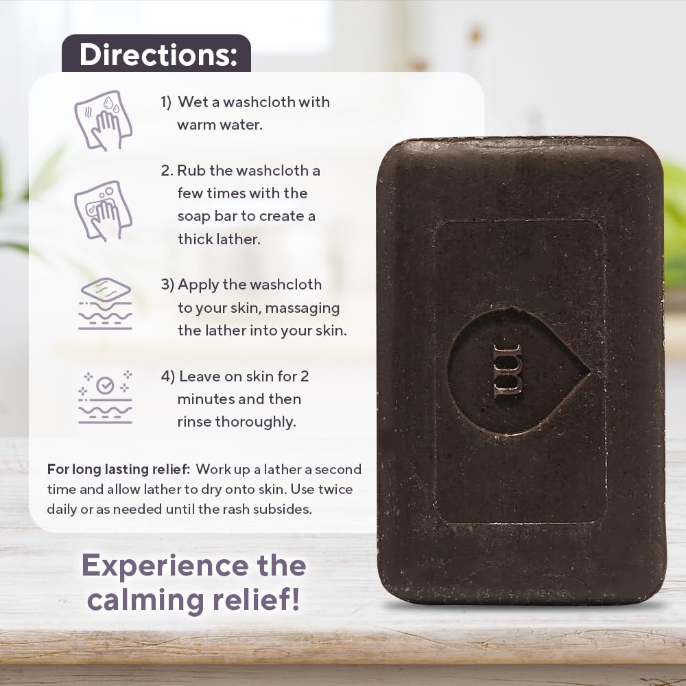 Marie Originals Eczema Face Soap ingredients highlight noni herb, bentonite clay and oat bran