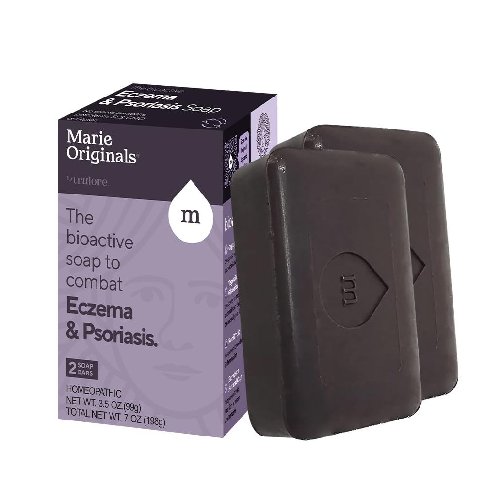 Marie Originals Eczema Face Soap Pack closeup shows gentle cleansing for sensitive skin