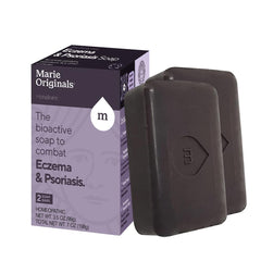 Marie Originals Eczema Face Soap Pack closeup shows gentle cleansing for sensitive skin