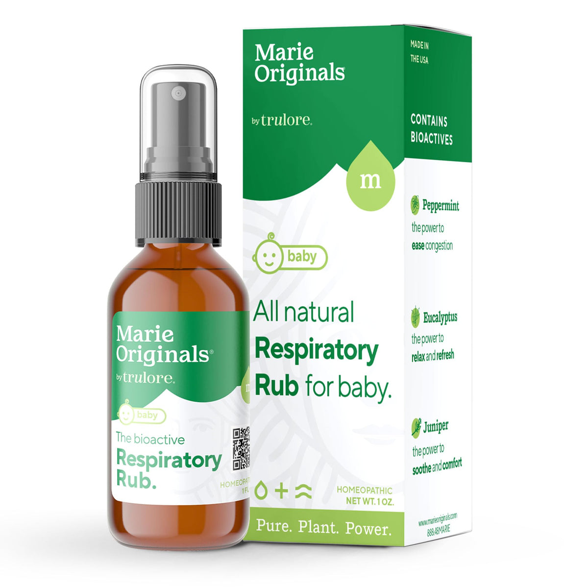 Marie Originals Natural Respiratory Baby Chest Rub in 1oz bottle