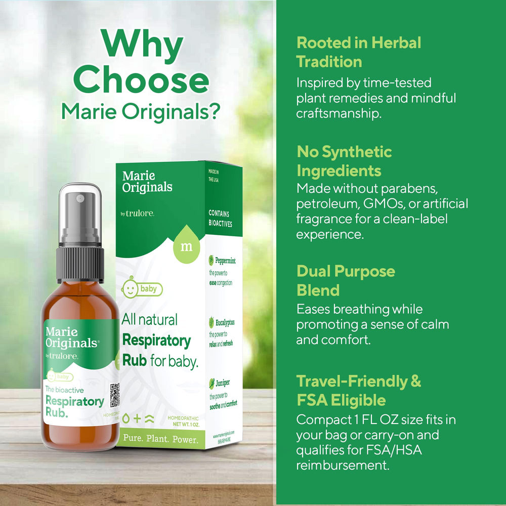 Petroleum-free chest rub for infants
