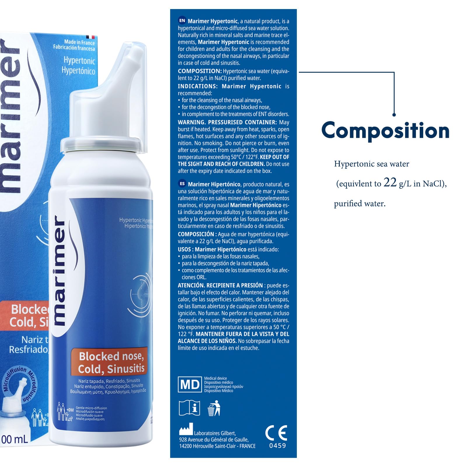 Marimer gentle nozzle diffusion demonstrates wider contact and comfortable administration