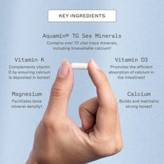 Marine calcium sea minerals and vitamins D3/K2 for bone health
