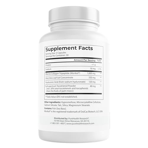 Close-up of marine collagen peptide capsules
