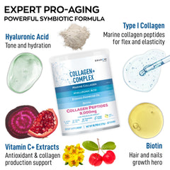 Close-up of collagen powder texture