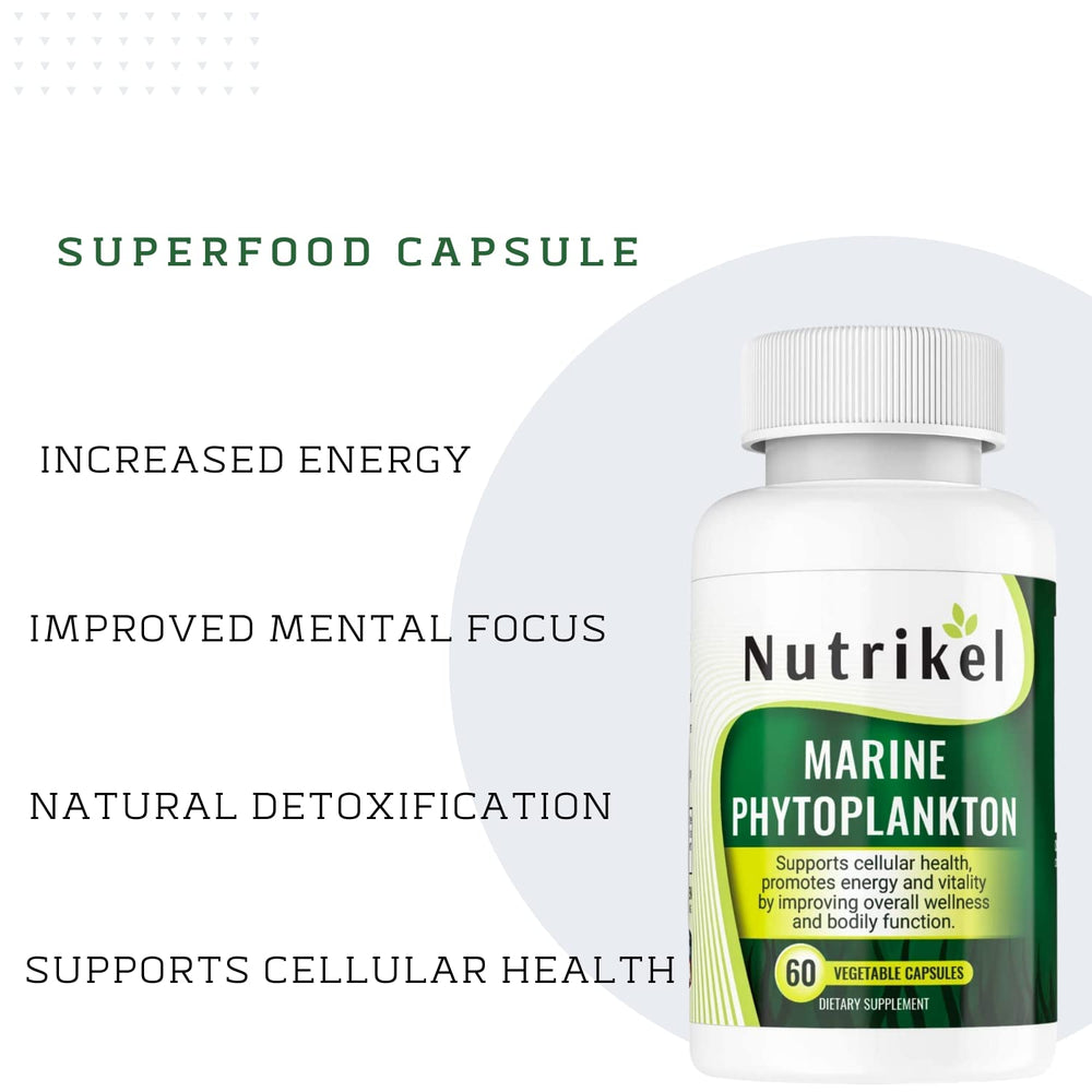 Product label highlighting 1,000mg omega-3 from marine phytoplankton