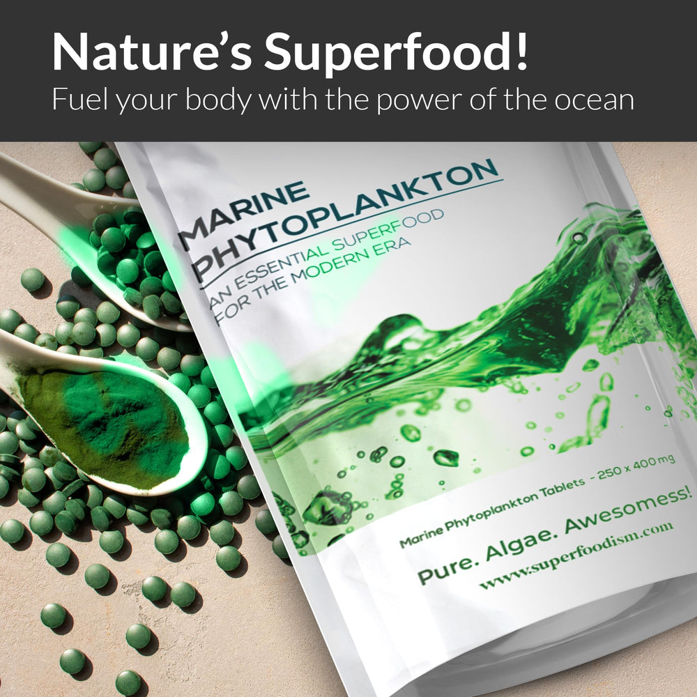 Marine Phytoplankton powder with scoop