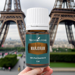 Marjoram essential oil for massage application on skin