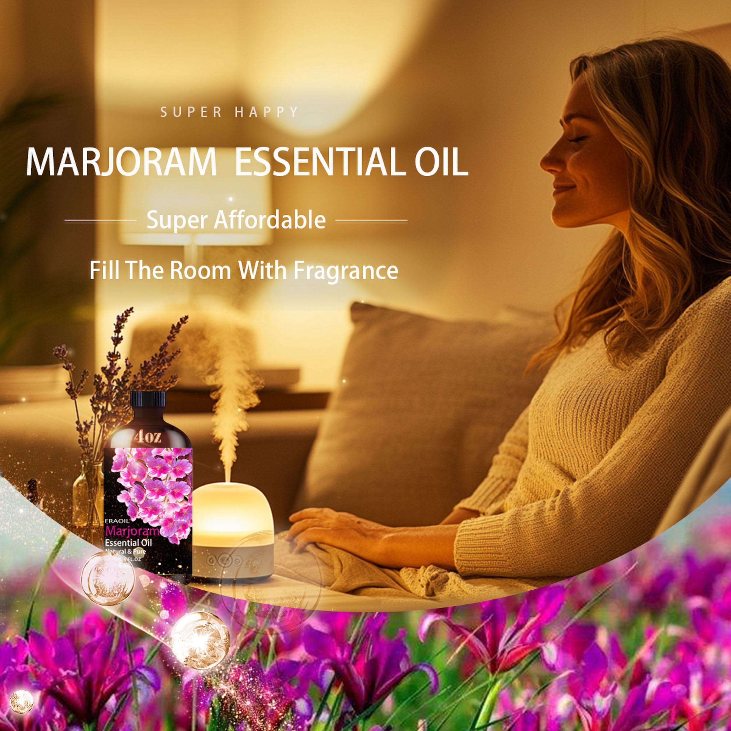 Marjoram oil used in candles and soaps for DIY projects