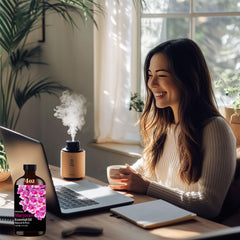Amber bottle packaging of Marjoram essential oil