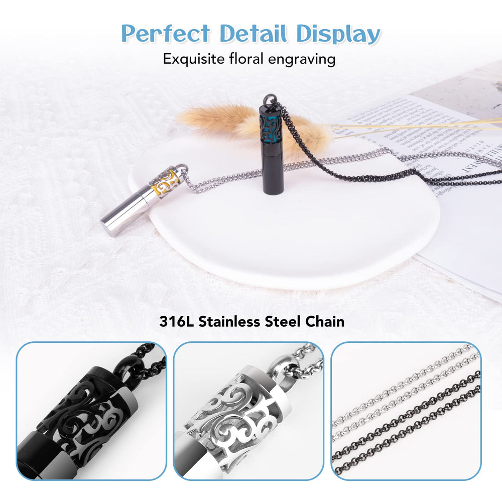 Hypoallergenic 316L stainless steel diffuser necklace