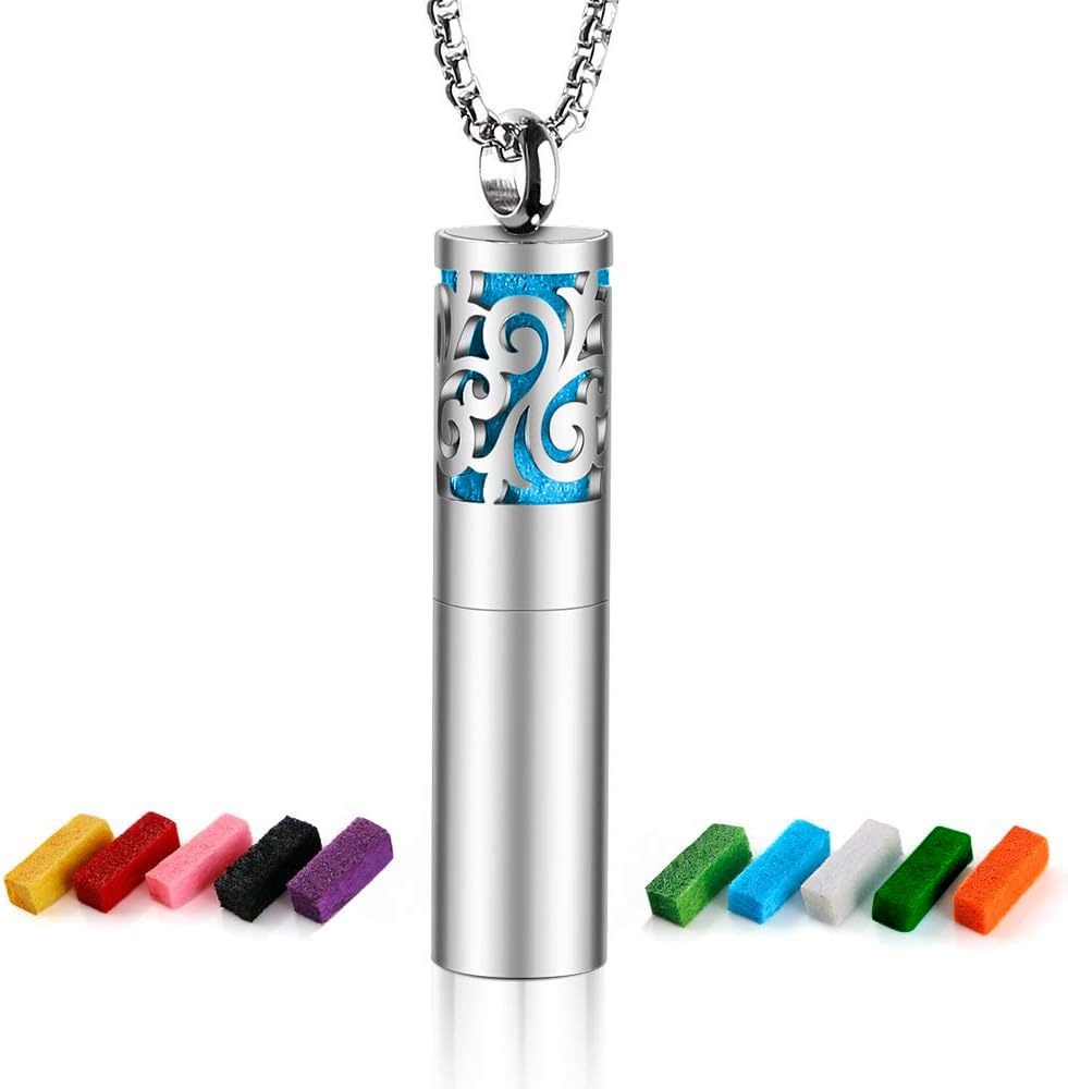 Front view of Maromalife Essential Oil Necklace for Women