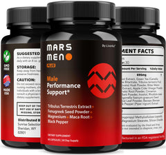Mars Men Plus capsules spilling from bottle