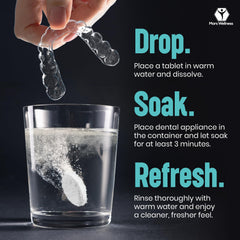 Easy to use cleaning tablets for retainers and mouth guards