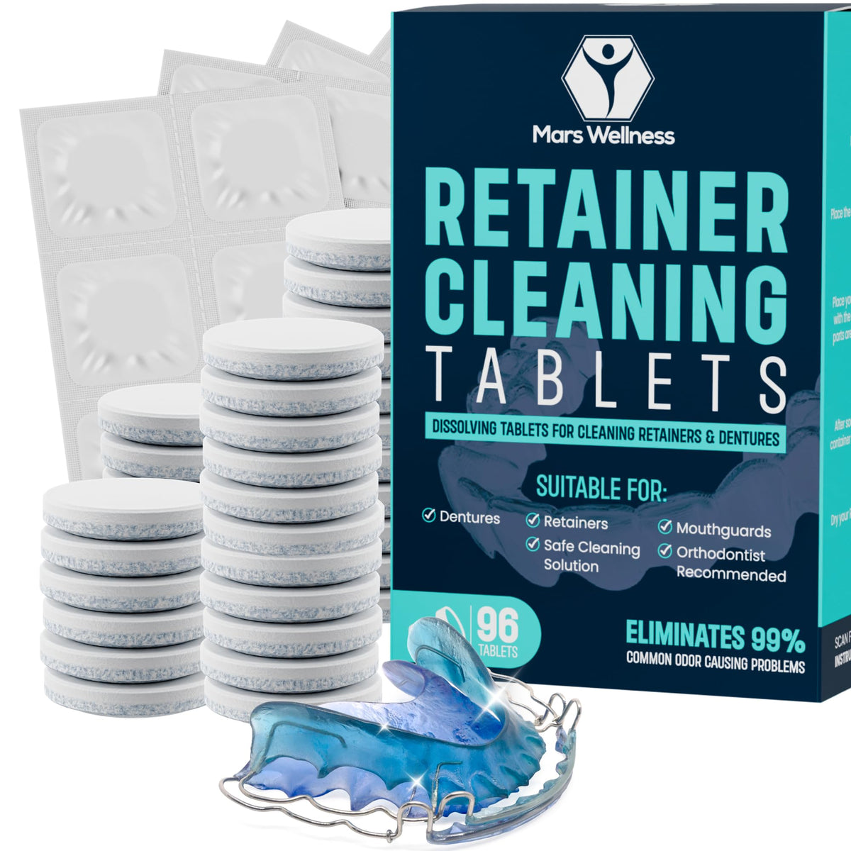 Mars Wellness Retainer Cleaner Tablets packaging - 96 count