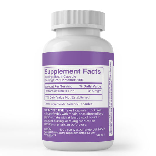 Marshmallow root capsules - single ingredient