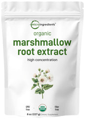 Organic marshmallow root powder 8 oz container by Micro Ingredients