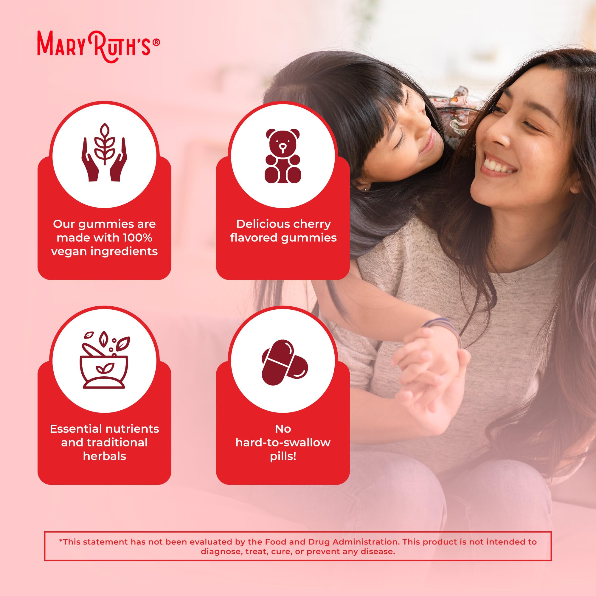 Packaging image for Mary Ruth's 5-in-1 Immunity Gummies Cherry