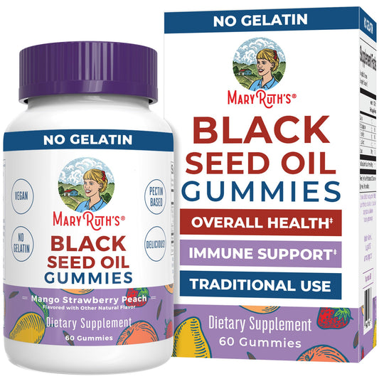 MaryRuth Organics Black Seed Oil Gummies bottle front view