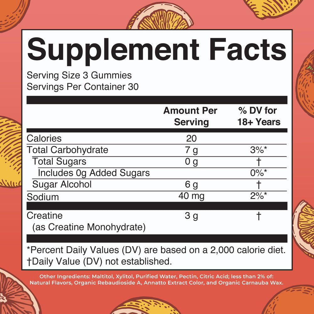 MaryRuth's Creatine Gummies bottle and packaging label