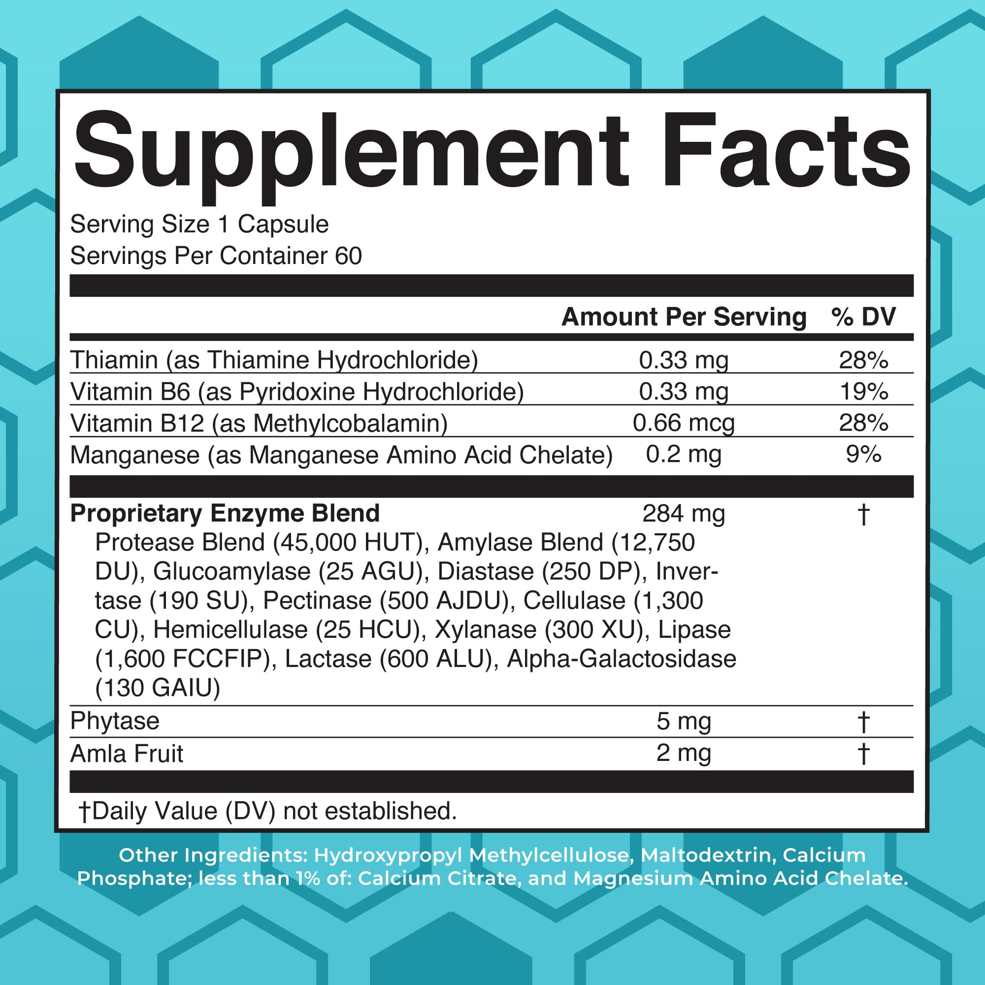 Serving size indicator showing 1 capsule
