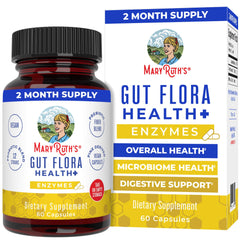 MaryRuth Organics Gut Flora Health+ Enzymes bottle - front view