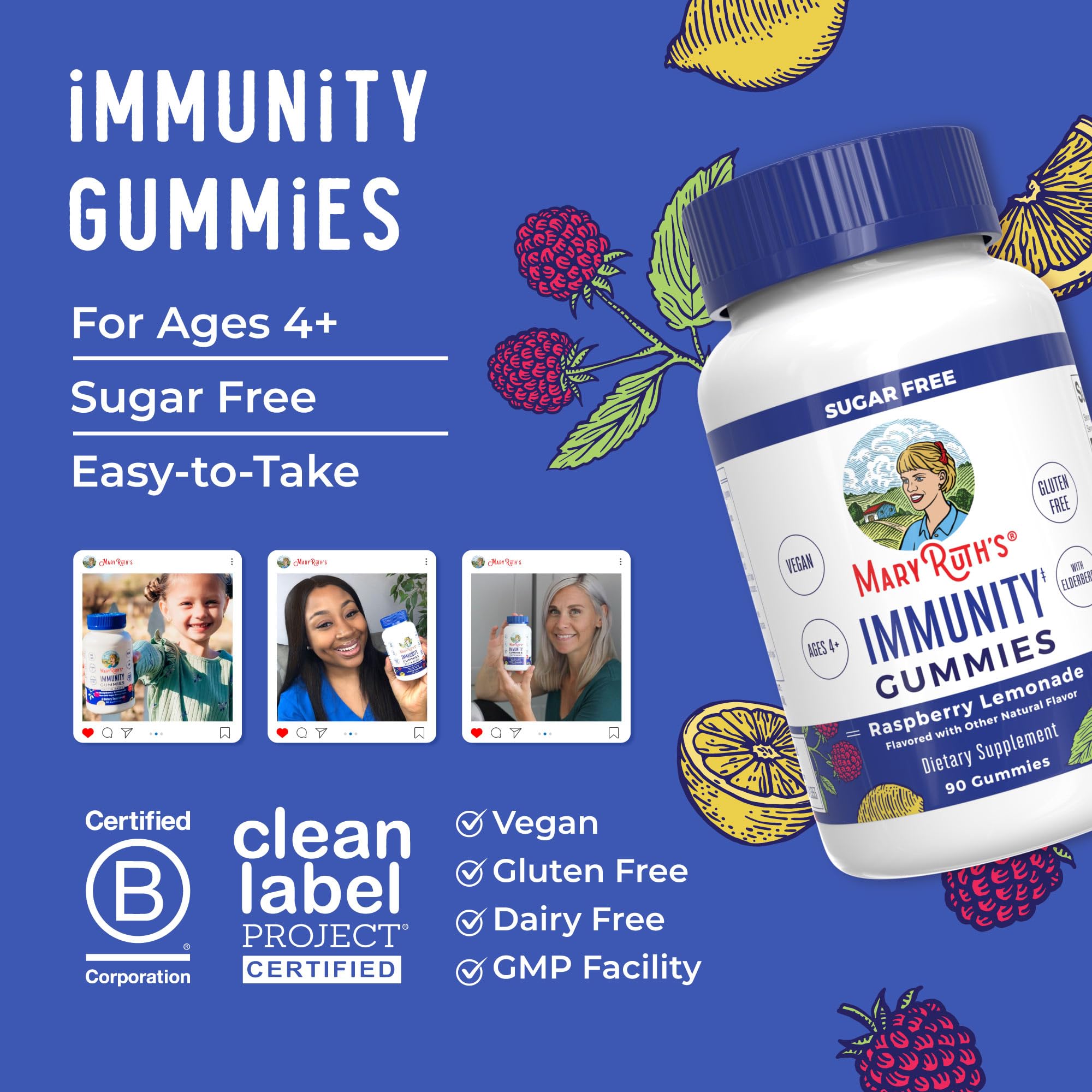 Sugar-free immune support gummies