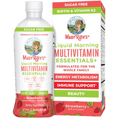 MaryRuth Organics Liquid Morning Multivitamin Essentials+ bottle front label