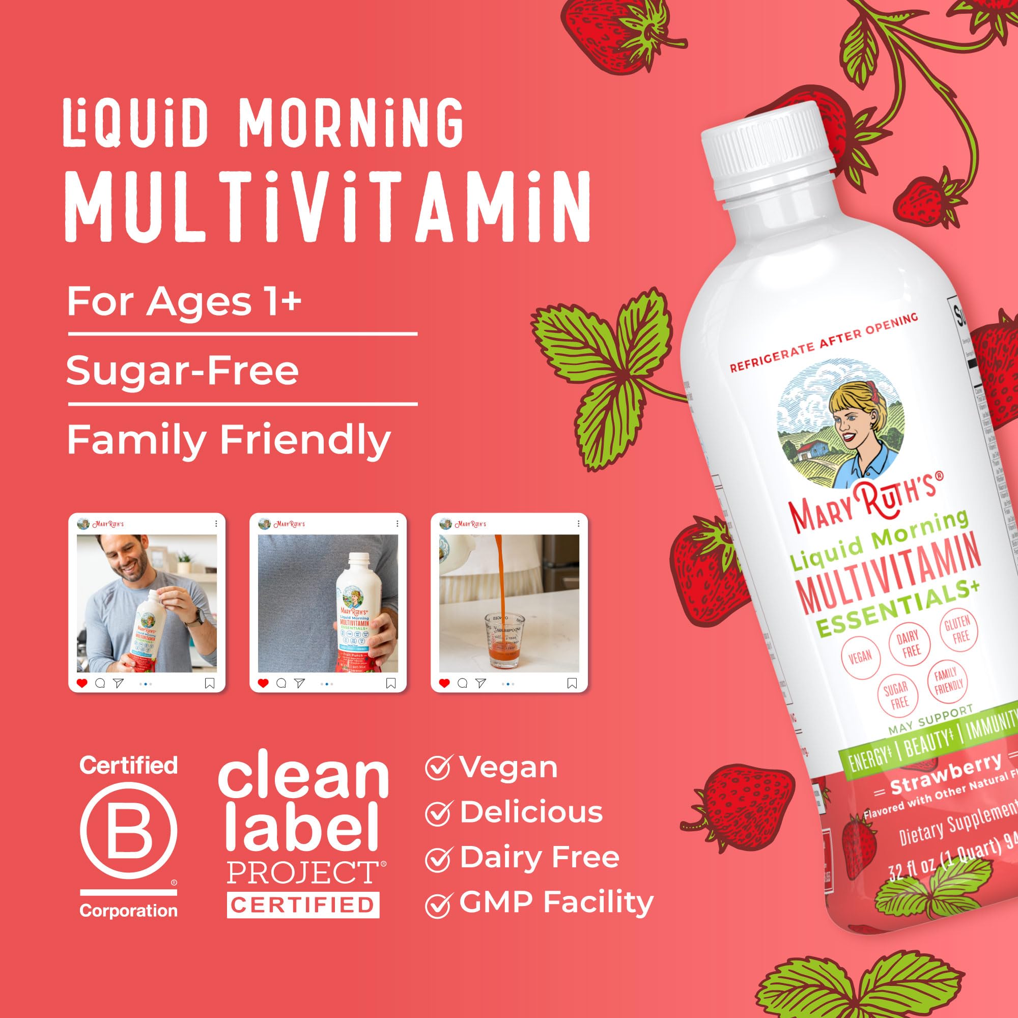 Bottle label showing 30-32 servings