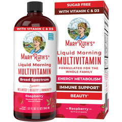 MaryRuth Raspberry Liquid Morning Multivitamin bottle