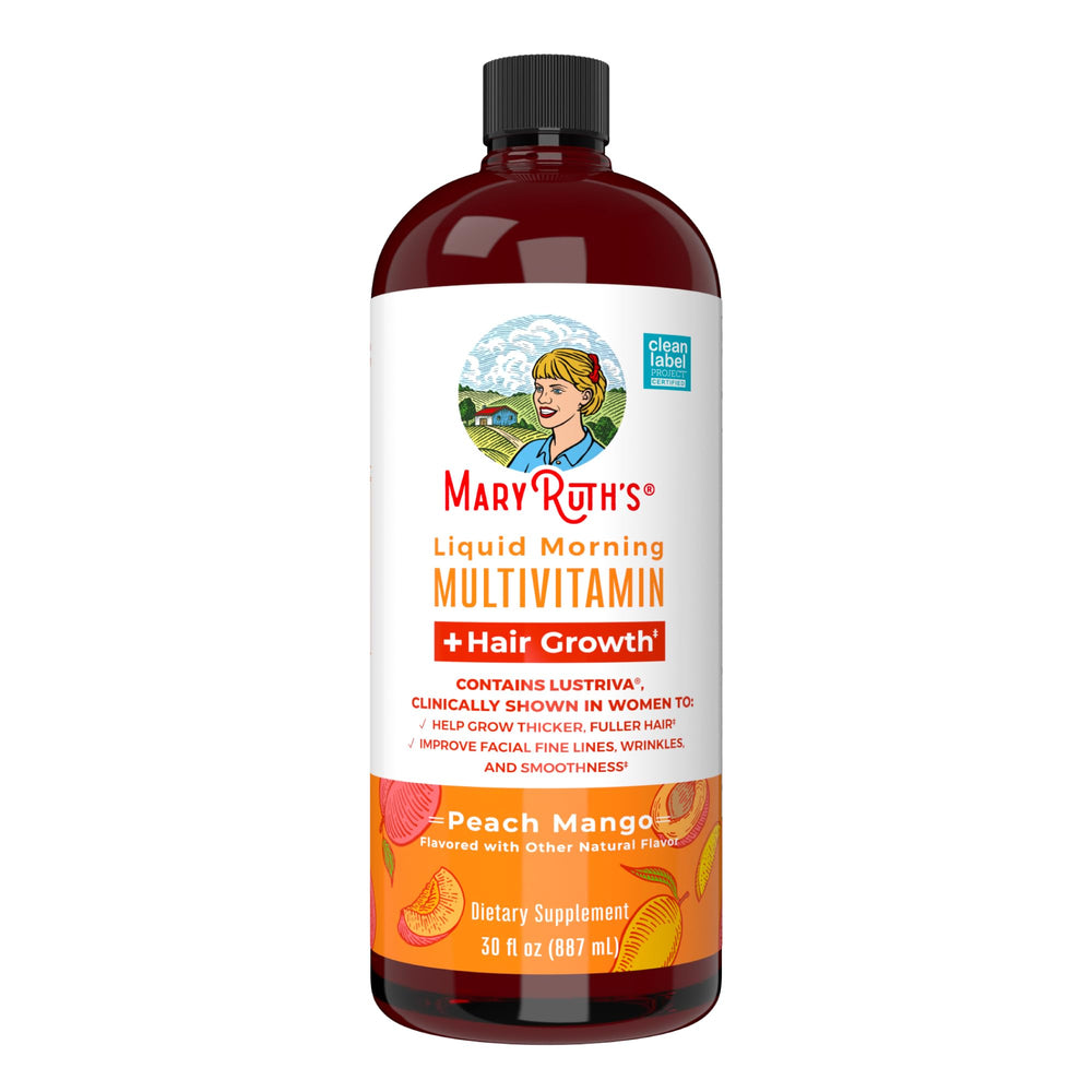 MaryRuth's Liquid Multivitamin + Hair Growth bottle with 30 oz label