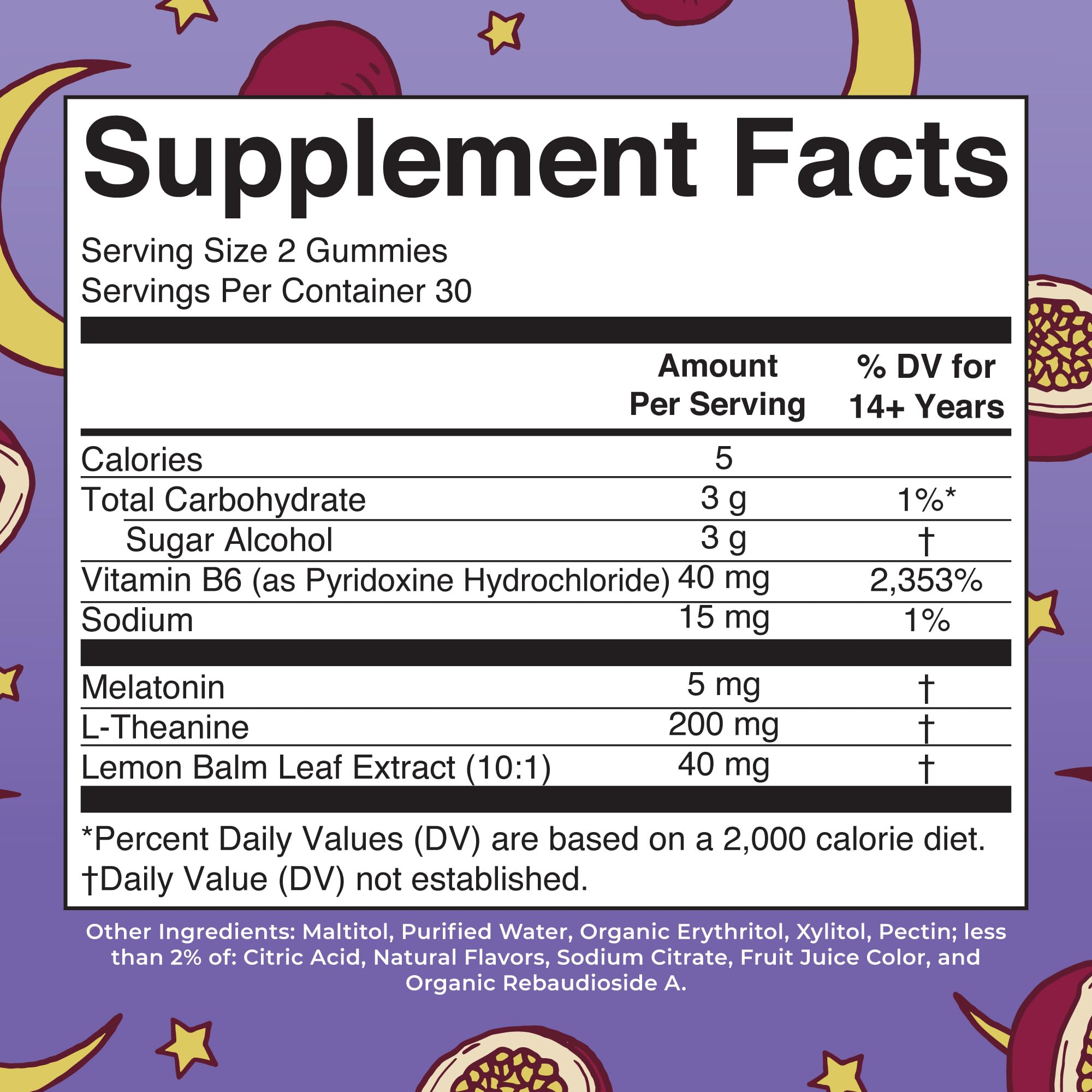 Close-up of Melatonin Sleep Gummies packaging