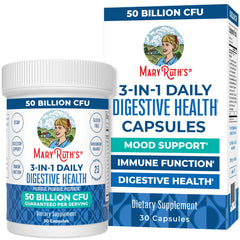 MaryRuth Organics 3-in-1 Probiotics bottle for daily gut support.