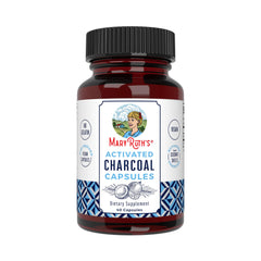 MaryRuth Organics Activated Charcoal Capsules bottle on white background