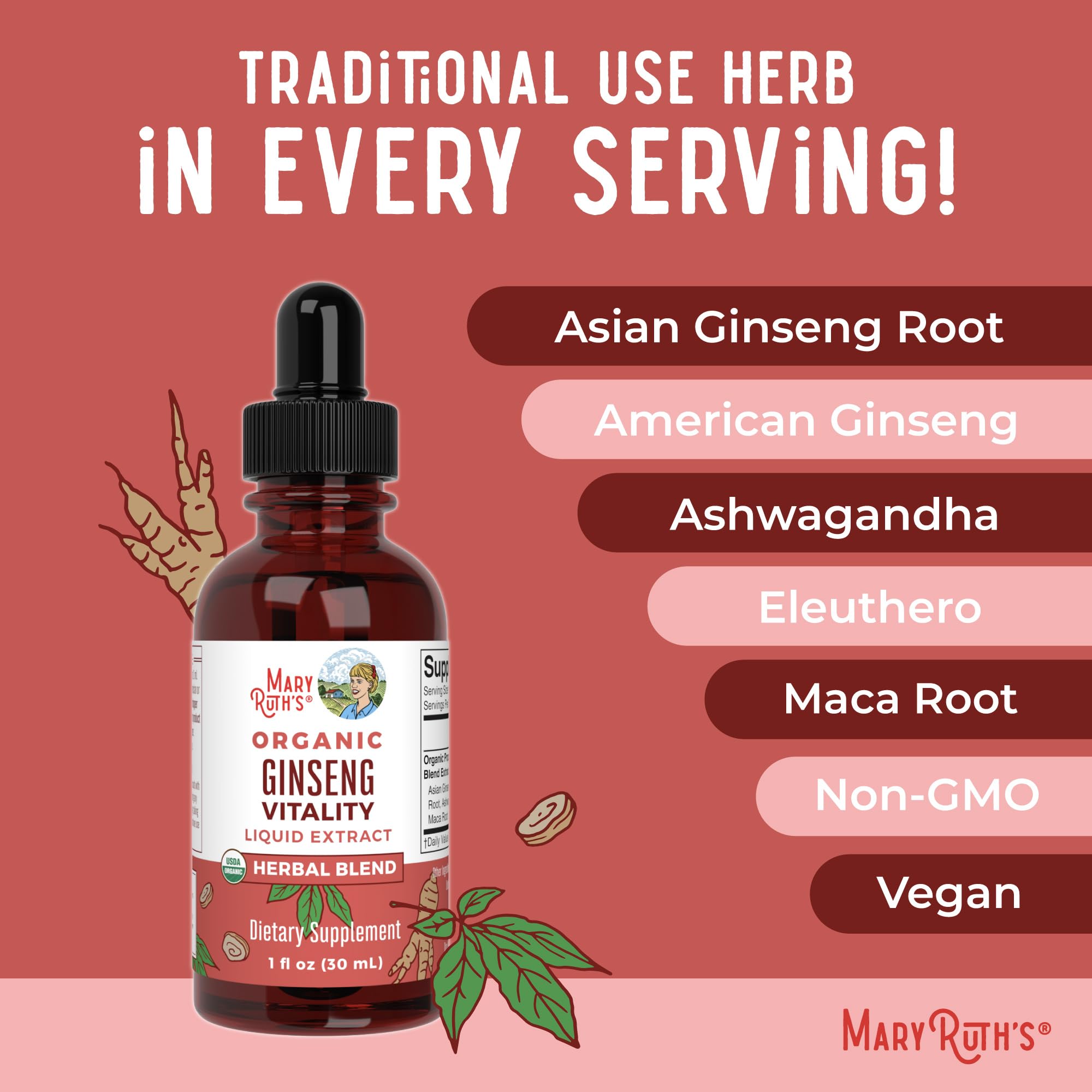 Adaptogenic herbs used in the blend
