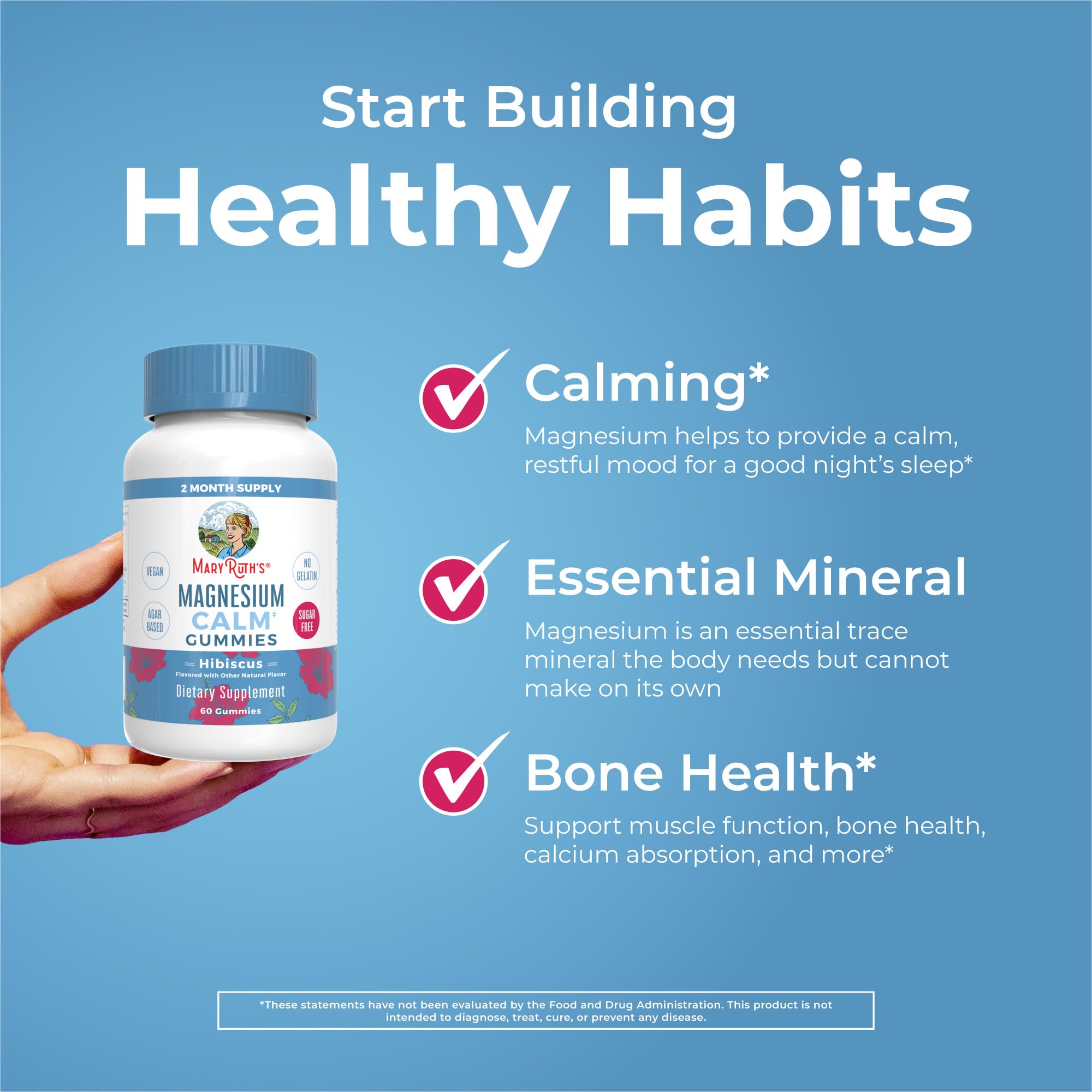 Vegan, agar-based magnesium citrate gummies