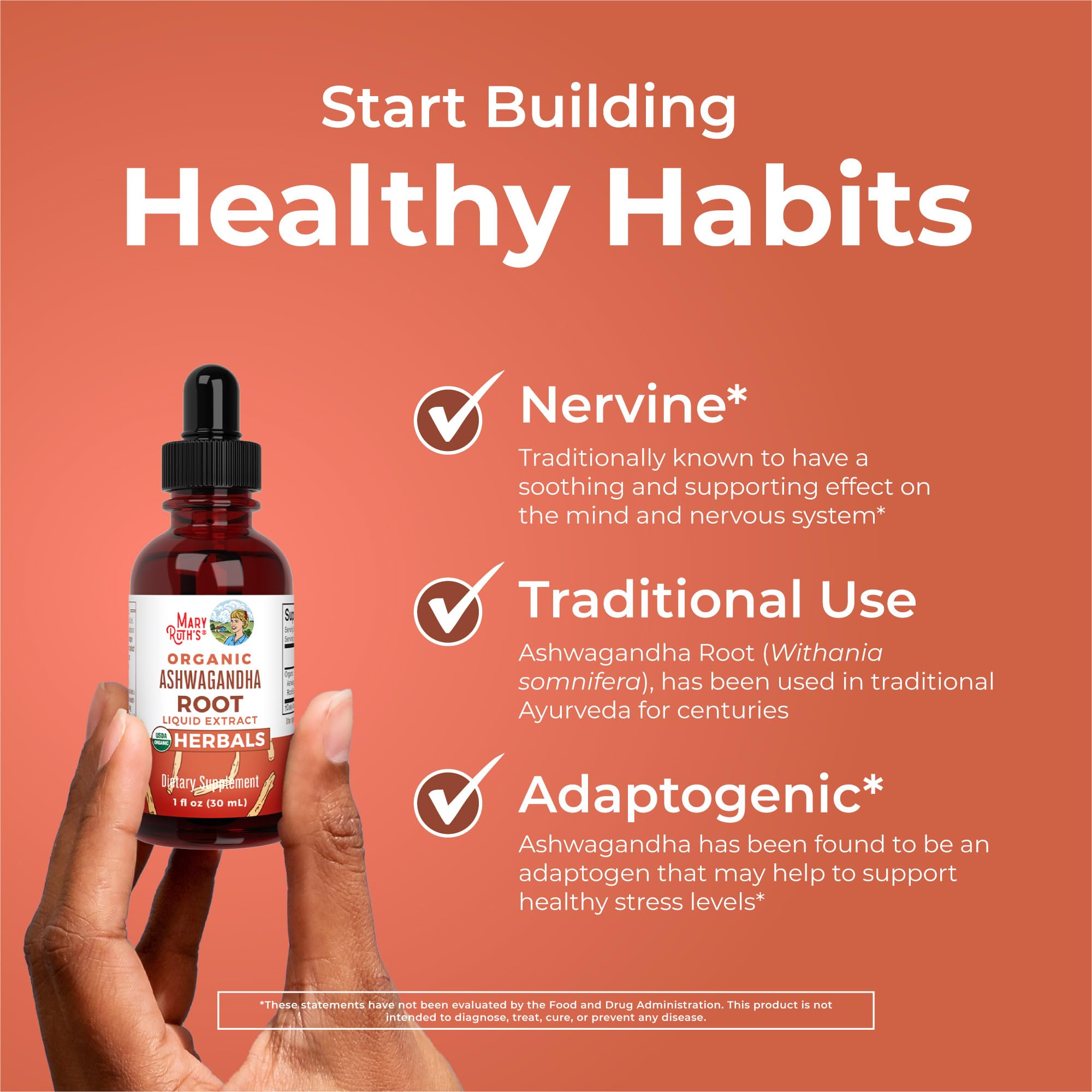 Ashwagandha drops added to water