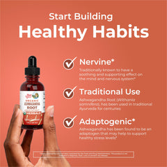 Ashwagandha drops added to water